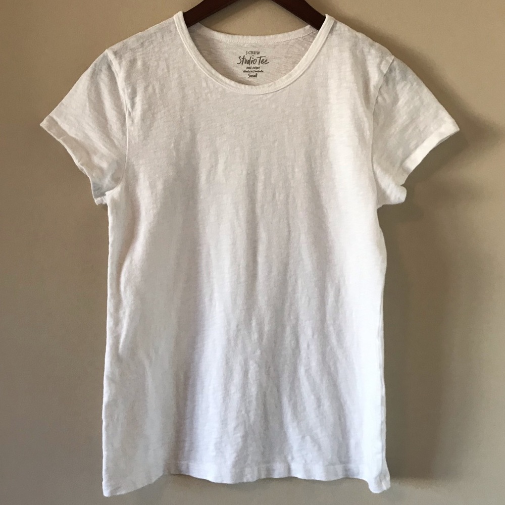 J Crew Basic White Cotton Tee